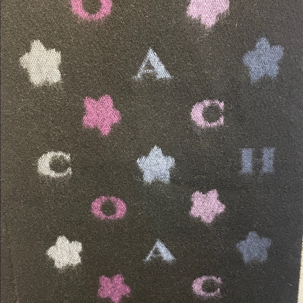 Coach star stripe print wool scarf - Picture 3 of 4
